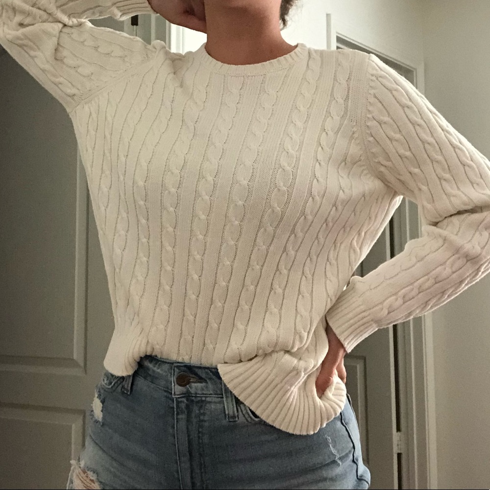 Cable knit sweater